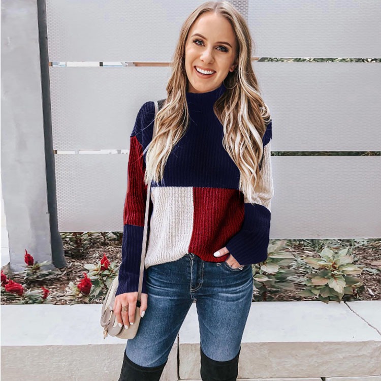 Pull Femme Colorblock splendide en 4 Tailles – Dropvet Pull Femme Colorblock splendide en 4 Tailles – Image 5