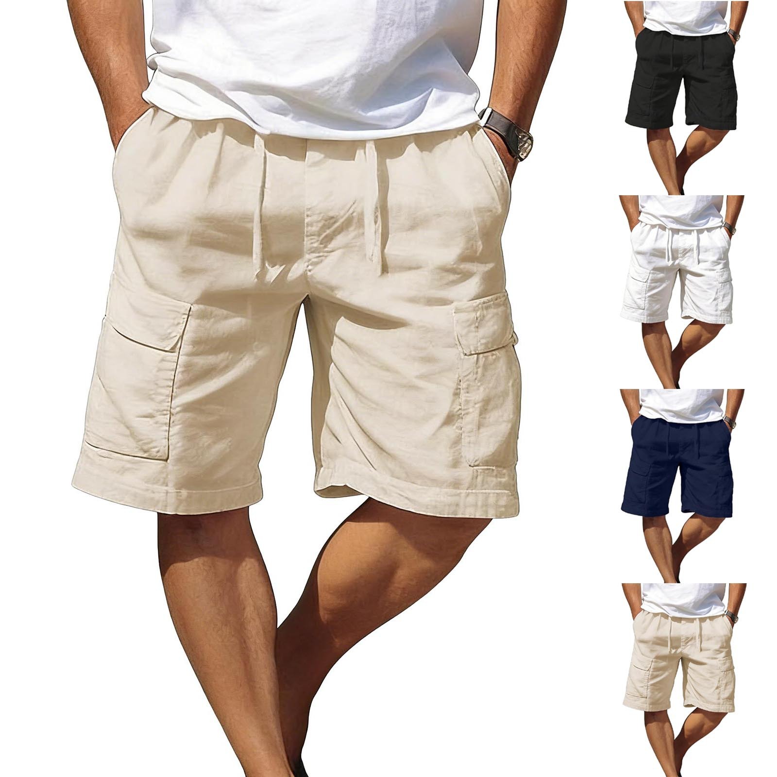 Short Homme Coton Lin : 6 Tailles au Confort Incroyable – Dropvet Short Homme Coton Lin : 6 Tailles au Confort Incroyable – Image 5