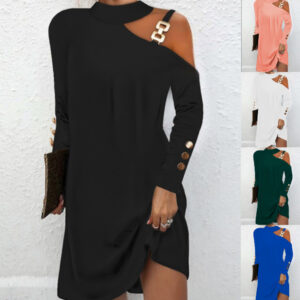 robe courte asymétrique femme