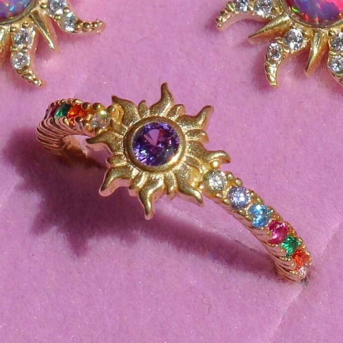 Parure Soleil Rétro Dorée Éclatante – Set 3 Pièces – Dropvet Parure Soleil Rétro Dorée Éclatante – Set 3 Pièces – Image 5