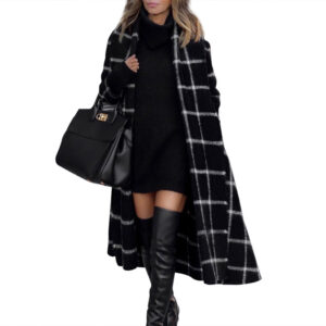 manteau à carreaux femme