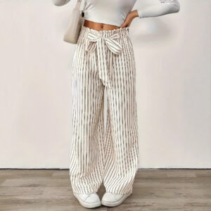 Pantalon femme rayé