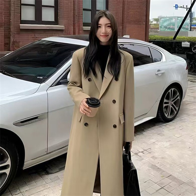 Trench long femme de qualité 2026 – Imperméable chic style coréen – Dropvet Trench long femme de qualité 2026 – Imperméable chic style coréen – Image 2