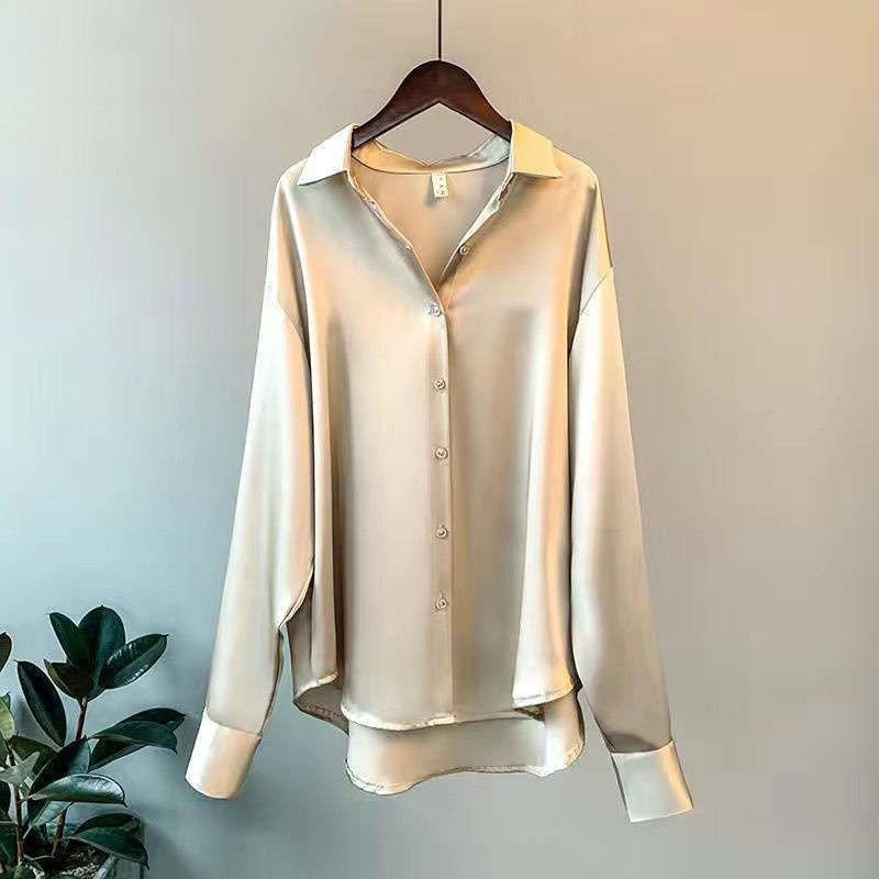 Chemise Satin Femme Élégante en 4 Coloris – Dropvet Chemise Satin Femme Élégante en 4 Coloris – Image 5