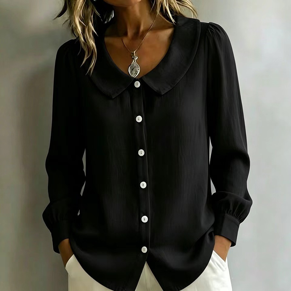 Chemise Femme Col Claudine Incroyable 6 Tailles – Dropvet Chemise Femme Col Claudine Incroyable 6 Tailles – Image 6
