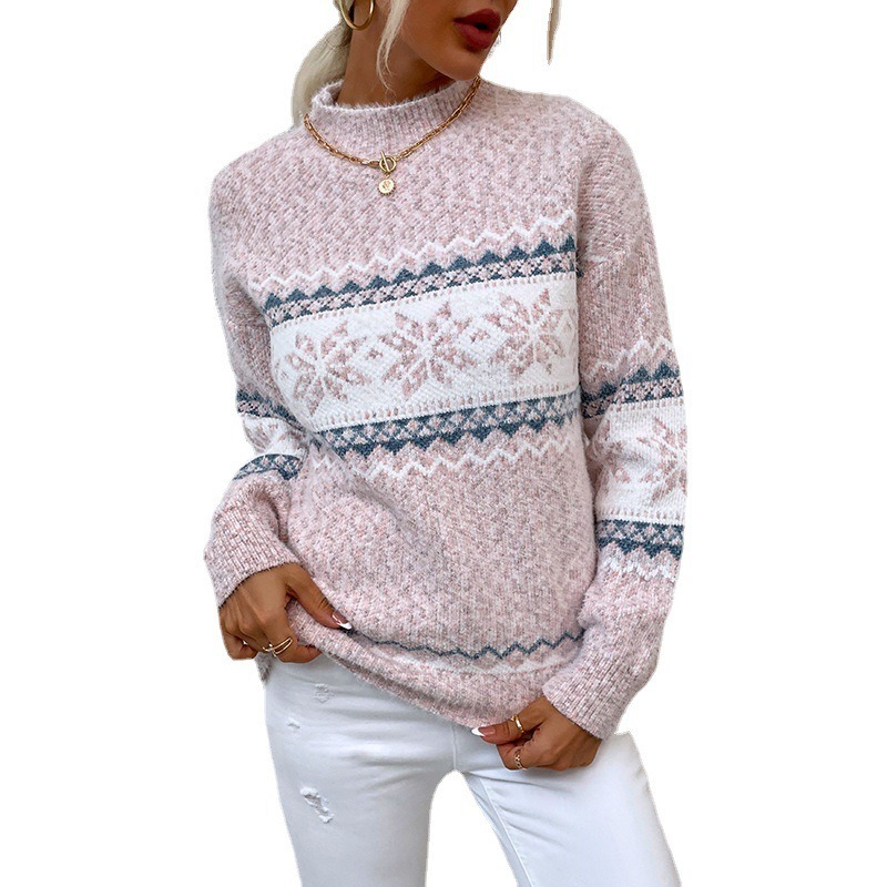 Pull Flocon de Neige Femme Festif en 4 Tailles – Dropvet Pull Flocon de Neige Femme Festif en 4 Tailles – Image 2