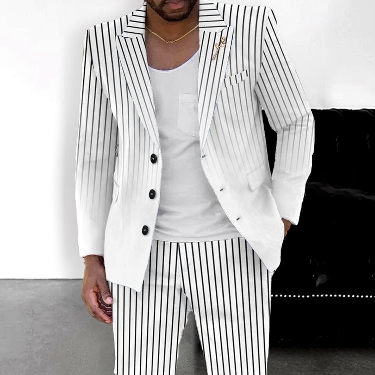 Ensemble Veste Short Rayé Style Britannique Homme – 6 Coloris – Dropvet ensemble veste short rayé style britannique homme