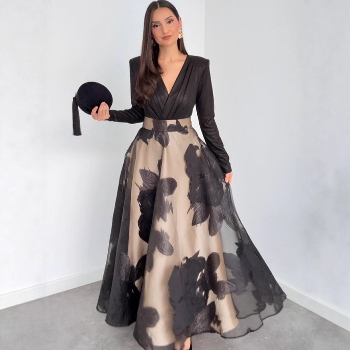 Robe Longue Femme Imprimée Élégante 2026 | Taille Haute – Dropvet Robe Longue Femme Imprimée Élégante 2026 | Taille Haute – Image 3
