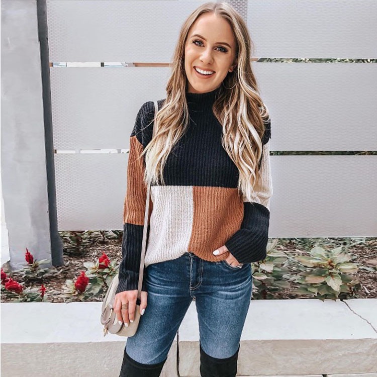 Pull Femme Colorblock splendide en 4 Tailles – Dropvet Pull Femme Colorblock splendide en 4 Tailles – Image 6