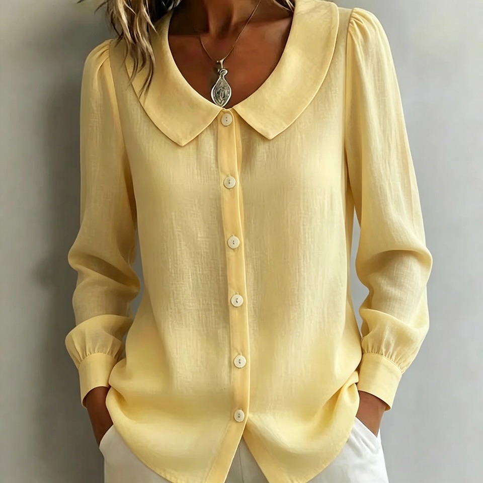 Chemise Femme Col Claudine Incroyable 6 Tailles – Dropvet Chemise Femme Col Claudine Incroyable 6 Tailles – Image 9