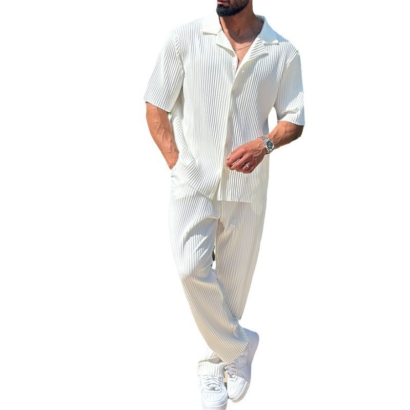 Ensemble Costume Homme Rayé élégant – 2 Pièces Assorties – Dropvet Ensemble Costume Homme Rayé élégant – 2 Pièces Assorties – Image 6