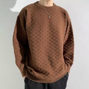 pull homme jacquard écossais