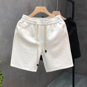 short homme blanc jacquard