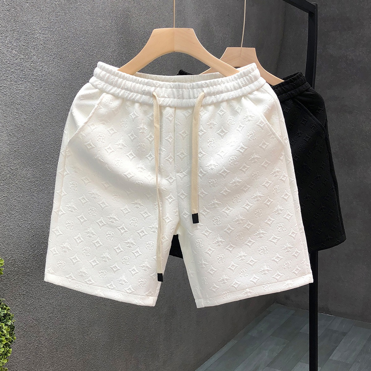Short Homme Blanc Jacquard Confortable – 5 Tailles – Dropvet short homme blanc jacquard