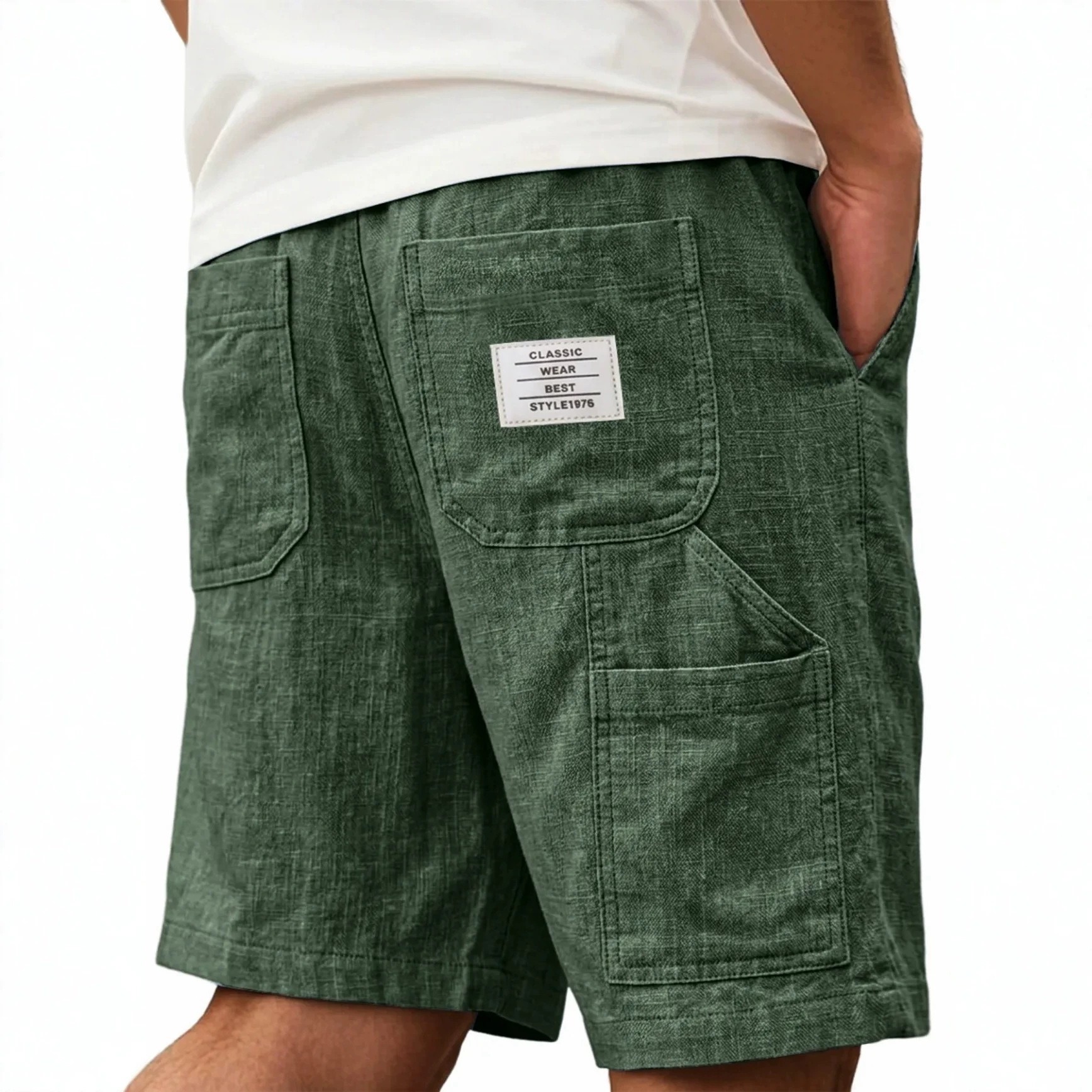 Short Homme Texture Lin : 6 Tailles au Rendu Authentique – Dropvet Short Homme Texture Lin : 6 Tailles au Rendu Authentique – Image 5