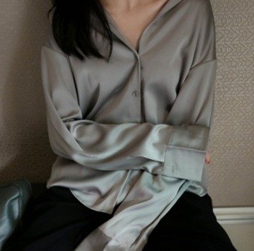 Chemise Satin Femme Élégante en 4 Coloris – Dropvet Chemise Satin Femme Élégante en 4 Coloris – Image 7