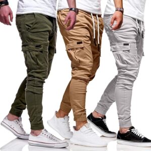 pantalon cargo coton homme
