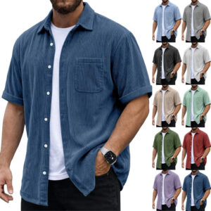 chemise velours côtelé homme
