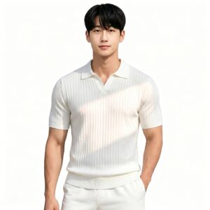 polo homme demi-zip
