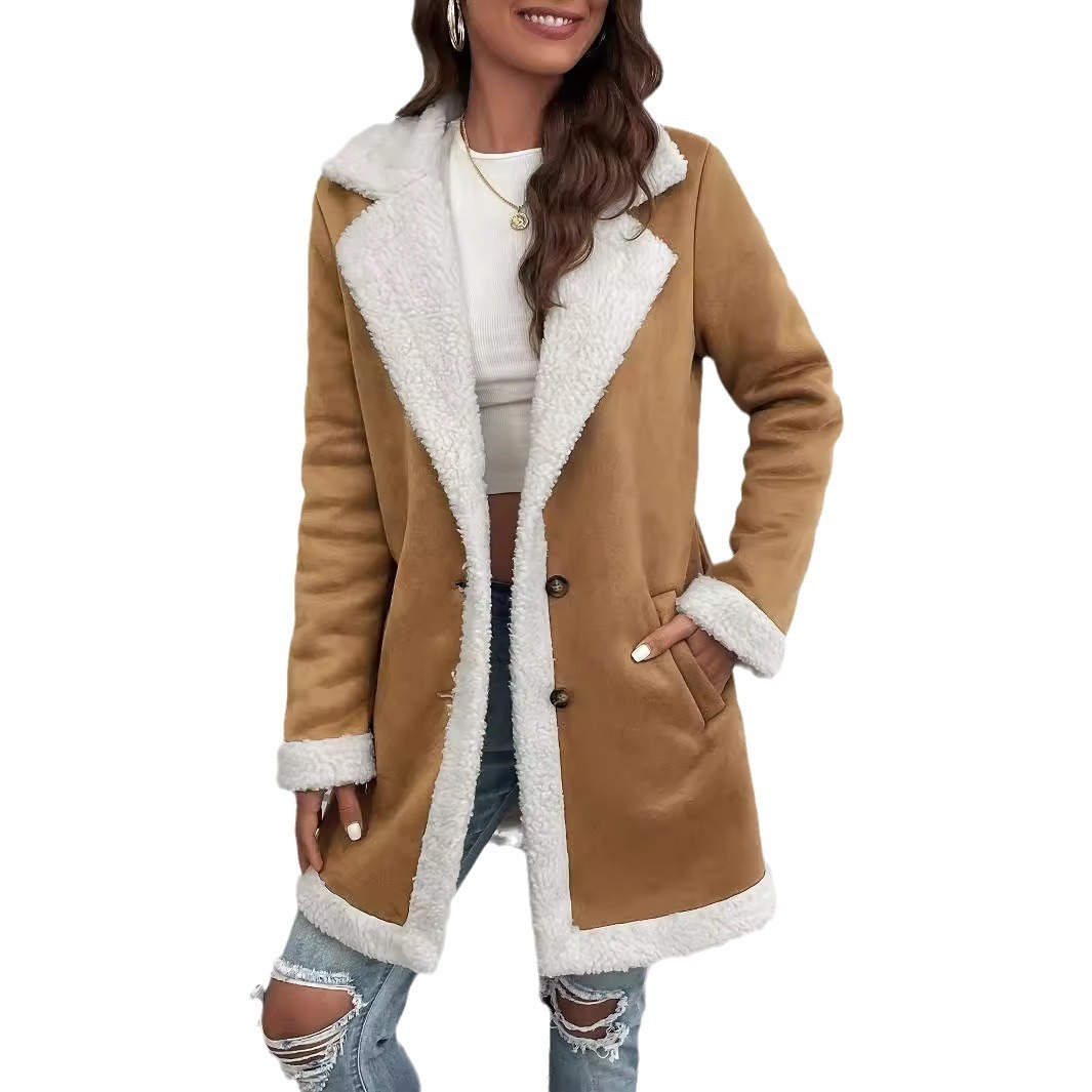 Manteau Femme Effet Daim Élégant 2026 | Chic & Chaud – Dropvet Manteau Femme Effet Daim Élégant 2026 | Chic & Chaud – Image 2