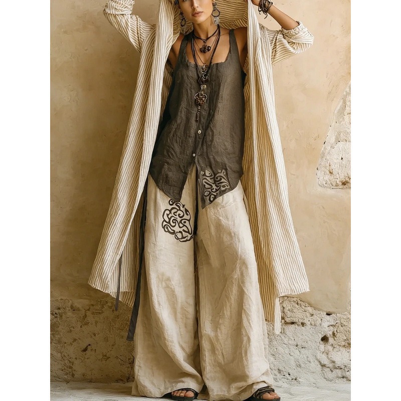 Ensemble Femme Trois Pièces Bohème élégant – 6 Tailles – Dropvet Ensemble Femme Trois Pièces Bohème élégant – 6 Tailles – Image 3