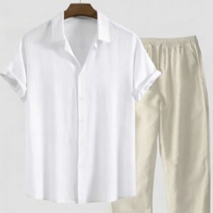 ensemble chemise manches courtes pantalon homme