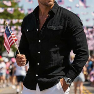 chemise homme coton lin