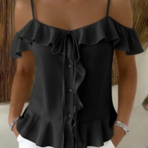 top volanté épaules dénudées