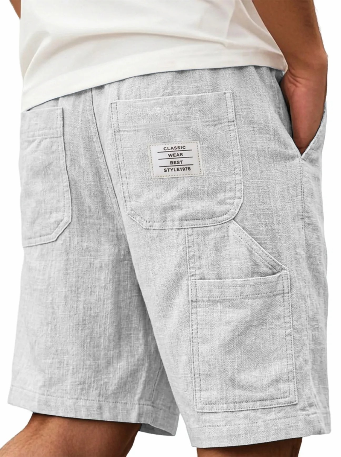 Short Homme Texture Lin : 6 Tailles au Rendu Authentique – Dropvet Short Homme Texture Lin : 6 Tailles au Rendu Authentique – Image 10