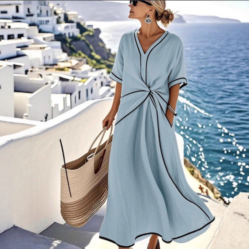 Robe longue femme de plage Premium 2026 – Dropvet Robe longue femme de plage Premium 2026 – Image 8