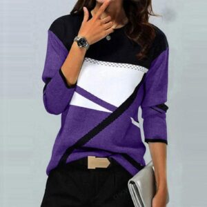 pull femme effet 3D col rond