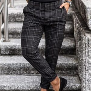 pantalon chino carreaux homme