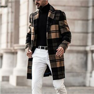 manteau à carreaux homme