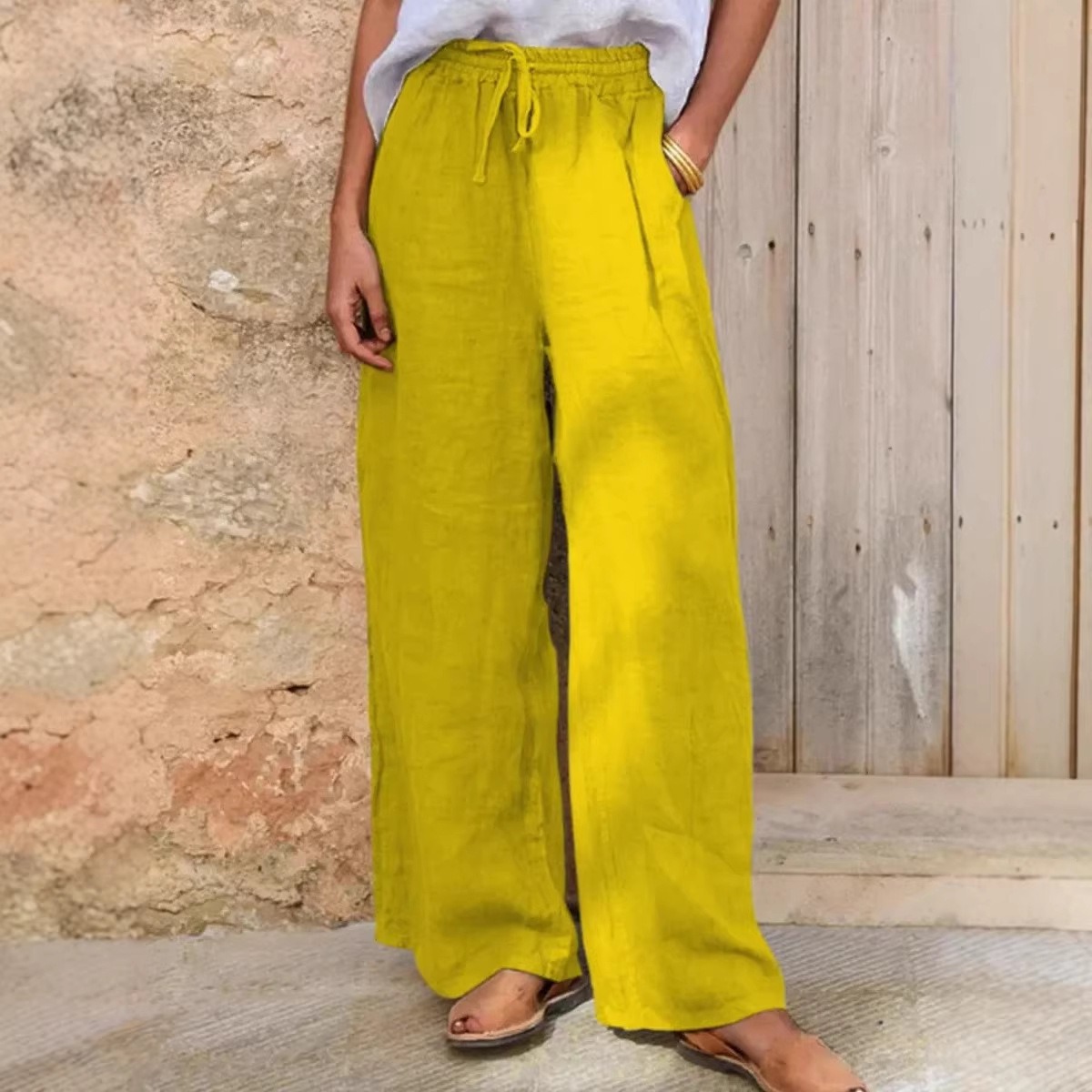 Pantalon Large Femme Cordon 7 Tailles – Confort Radieux – Dropvet pantalon large femme cordon