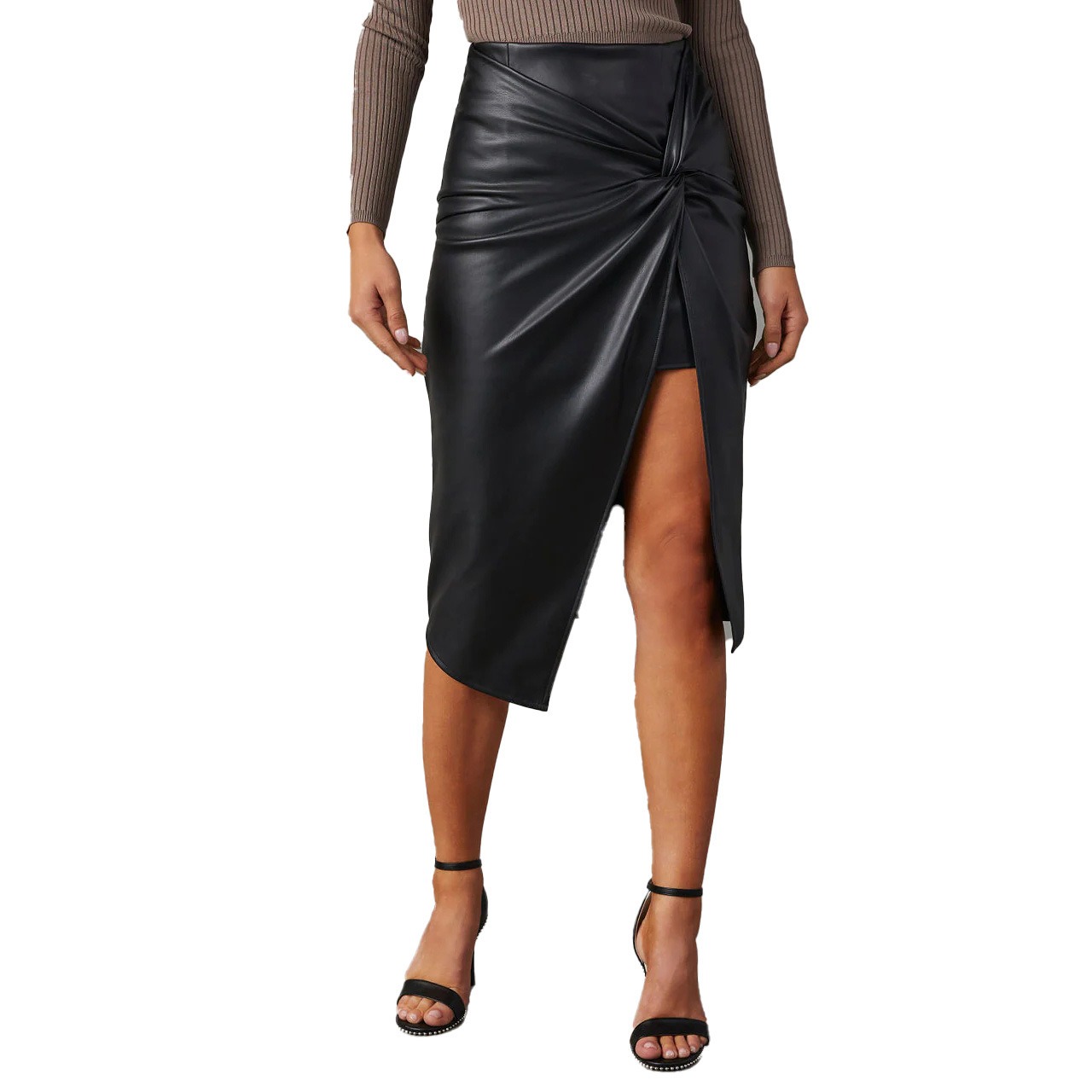 Jupe Simili Cuir Femme Fendue Chic – 4 Tailles – Dropvet Jupe Simili Cuir Femme Fendue Chic – 4 Tailles – Image 5