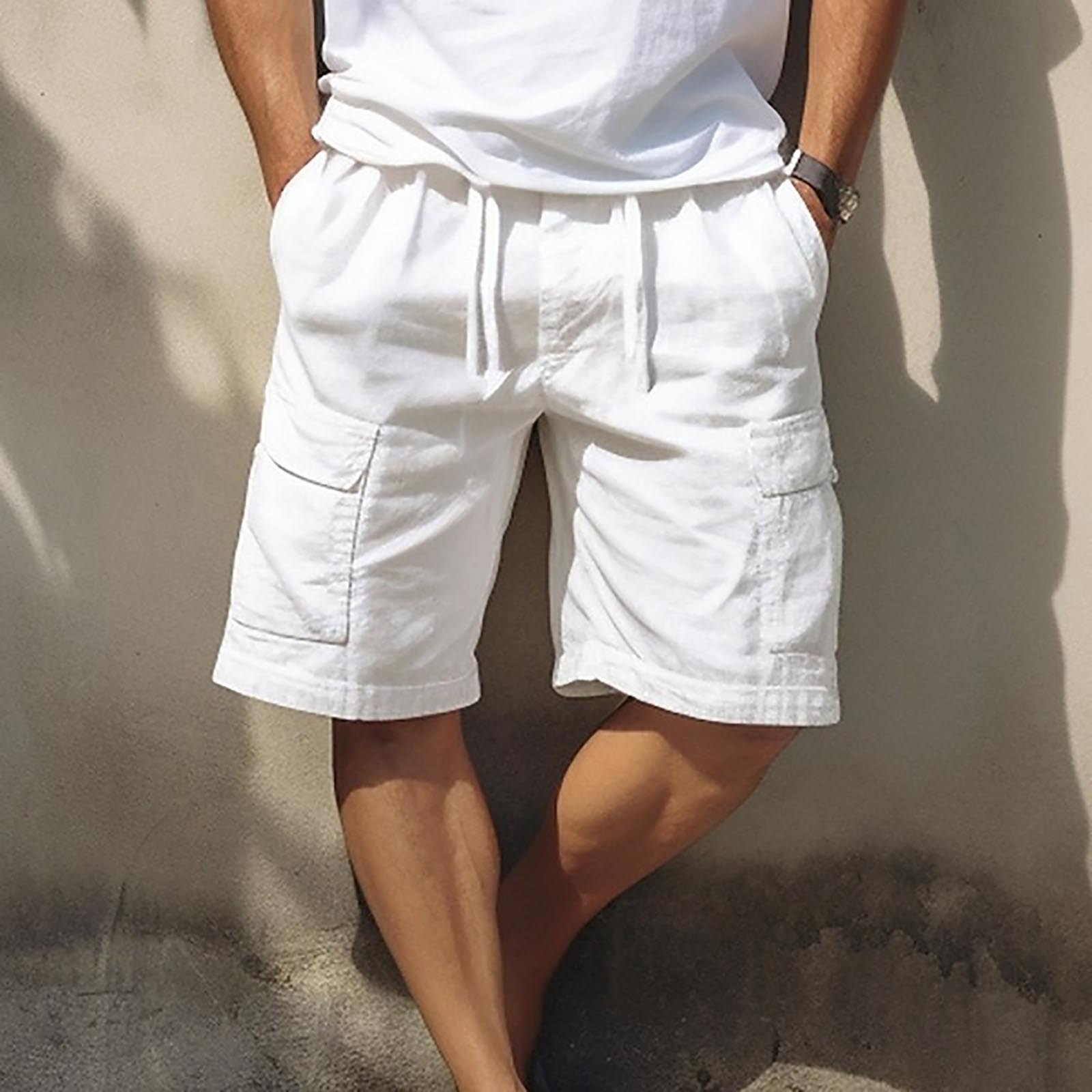 Short Homme Coton Lin : 6 Tailles au Confort Incroyable – Dropvet Short Homme Coton Lin : 6 Tailles au Confort Incroyable – Image 4