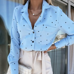 chemise à pois femme