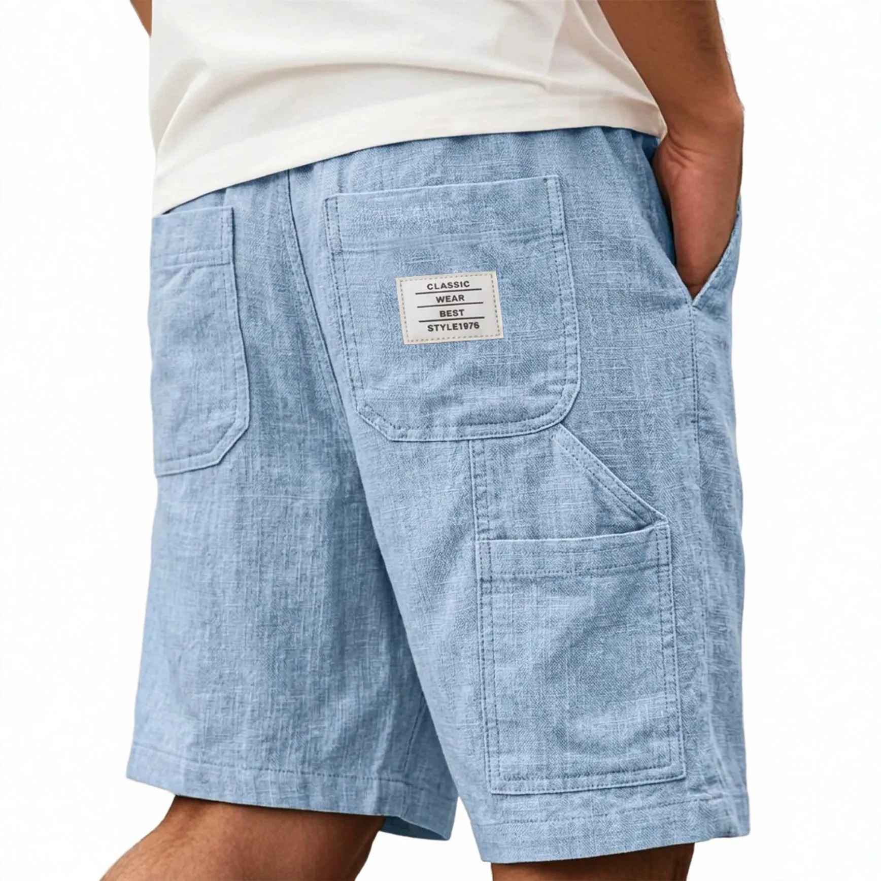 Short Homme Texture Lin : 6 Tailles au Rendu Authentique – Dropvet short homme texture lin