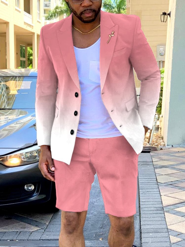 Ensemble Veste Short Rayé Style Britannique Homme – 6 Coloris – Dropvet Ensemble Veste Short Rayé Style Britannique Homme – 6 Coloris – Image 2