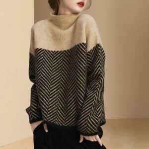pull femme chevron