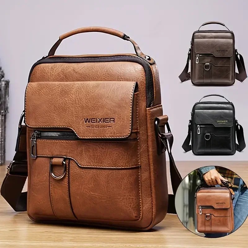 Sac Bandoulière Homme Cuir PU Élégant – 3 Coloris – Dropvet sac bandoulière homme cuir