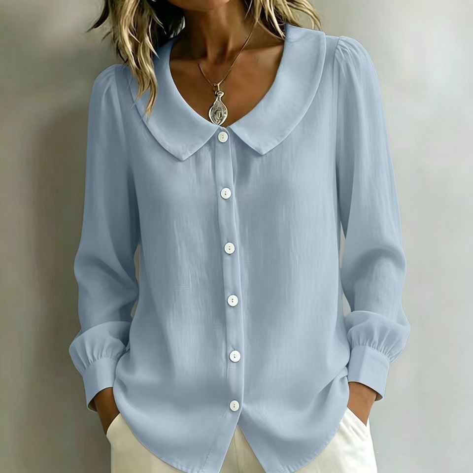 Chemise Femme Col Claudine Incroyable 6 Tailles – Dropvet Chemise Femme Col Claudine Incroyable 6 Tailles – Image 7