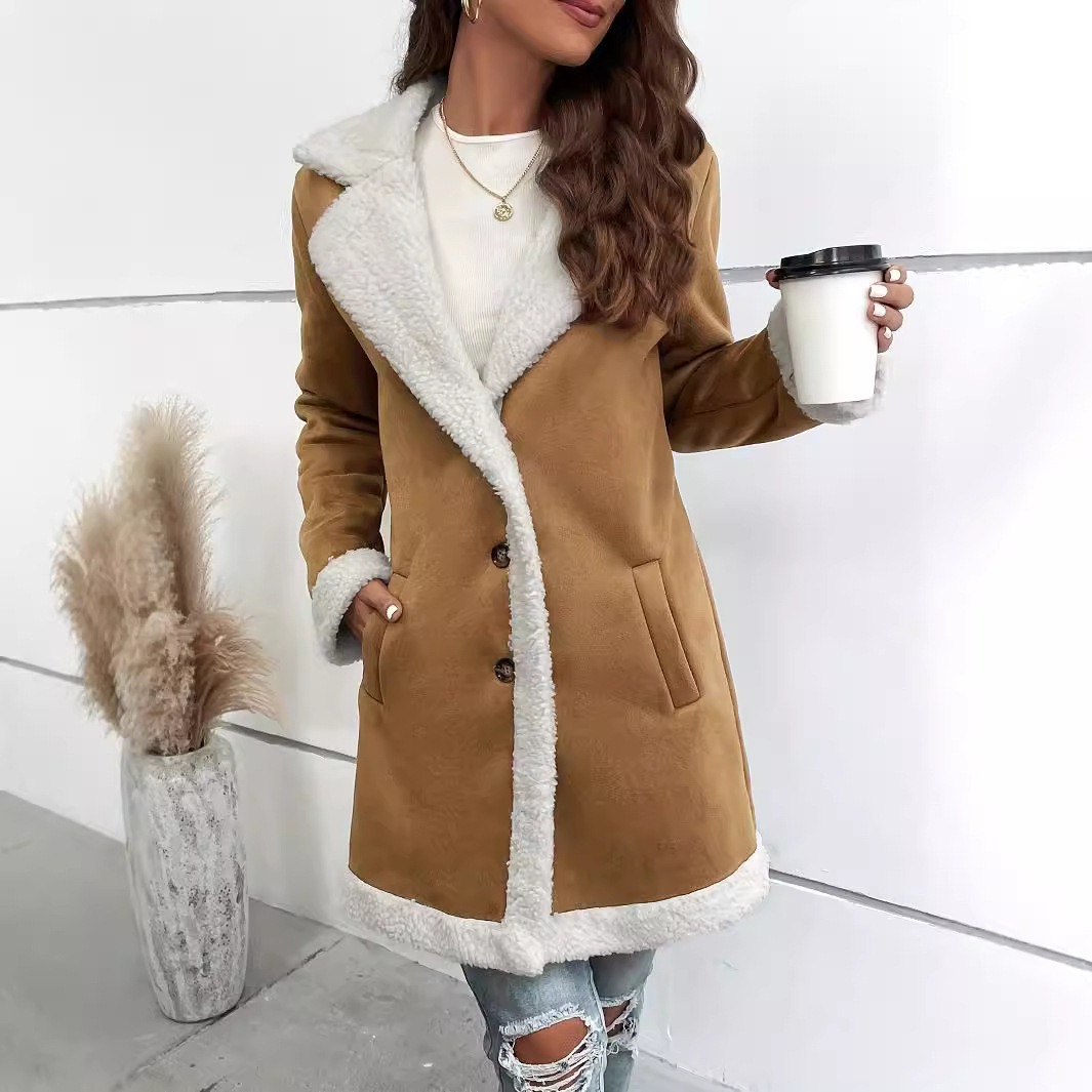 Manteau Femme Effet Daim Élégant 2026 | Chic & Chaud – Dropvet Manteau Femme Effet Daim Élégant 2026 | Chic & Chaud – Image 3