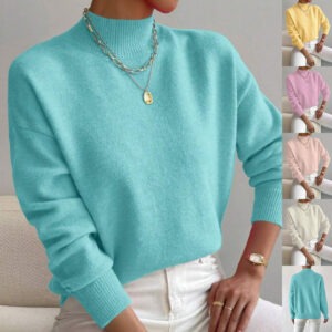 pull femme col montant