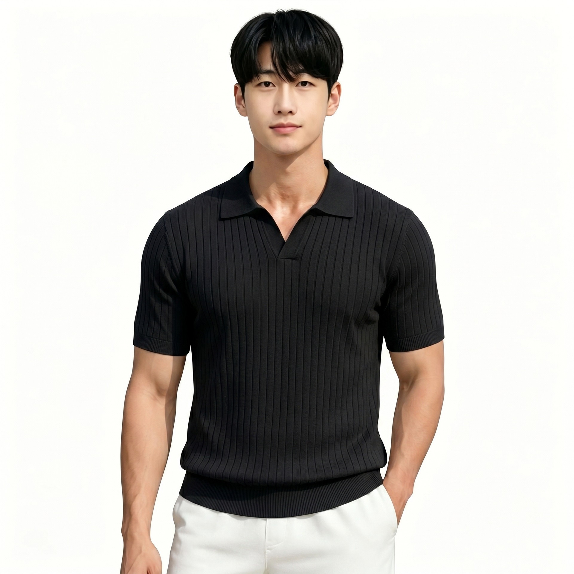 Polo Homme Demi-Zip 5 Tailles – Style Vraiment Élégant – Dropvet Polo Homme Demi-Zip 5 Tailles – Style Vraiment Élégant – Image 6