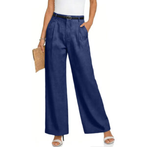 pantalon large femme zippé
