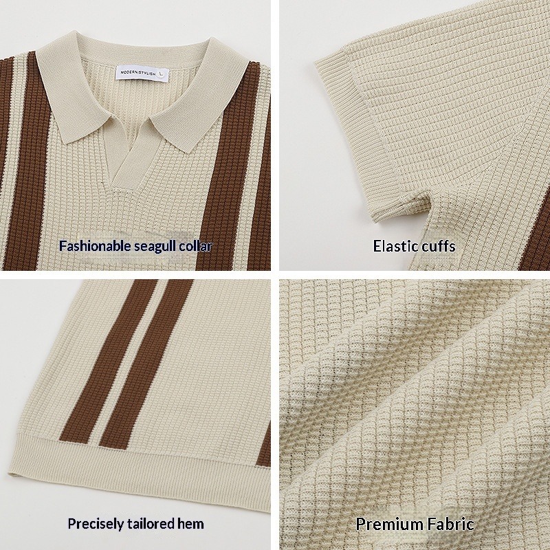 Polo Tricoté Homme 4 Coloris – Style Vraiment Élégant – Dropvet Polo Tricoté Homme 4 Coloris – Style Vraiment Élégant – Image 2