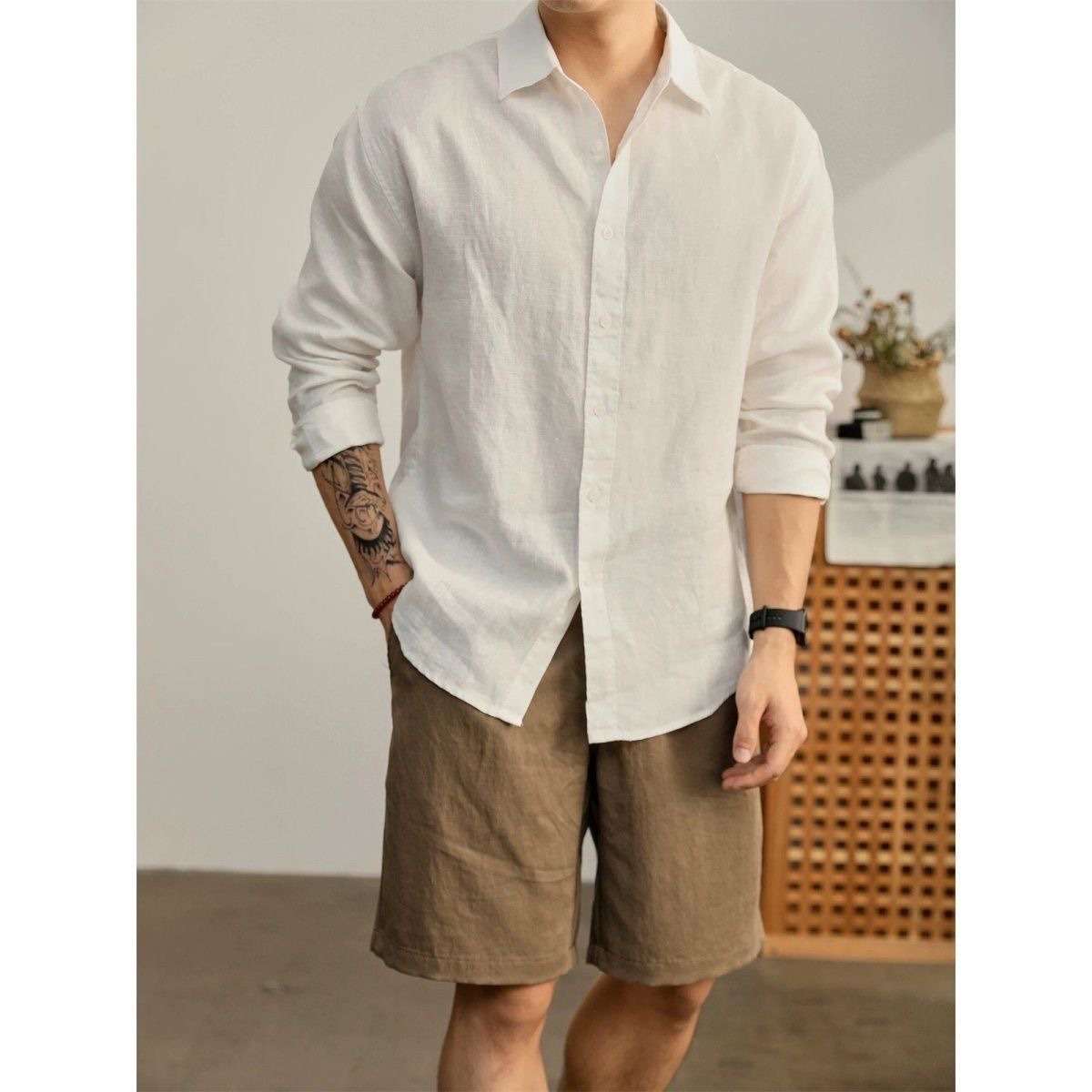 Chemise Old Money Homme Élégante – 6 Coloris – Dropvet Chemise Old Money Homme Élégante – 6 Coloris – Image 3