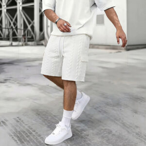 short homme jacquard