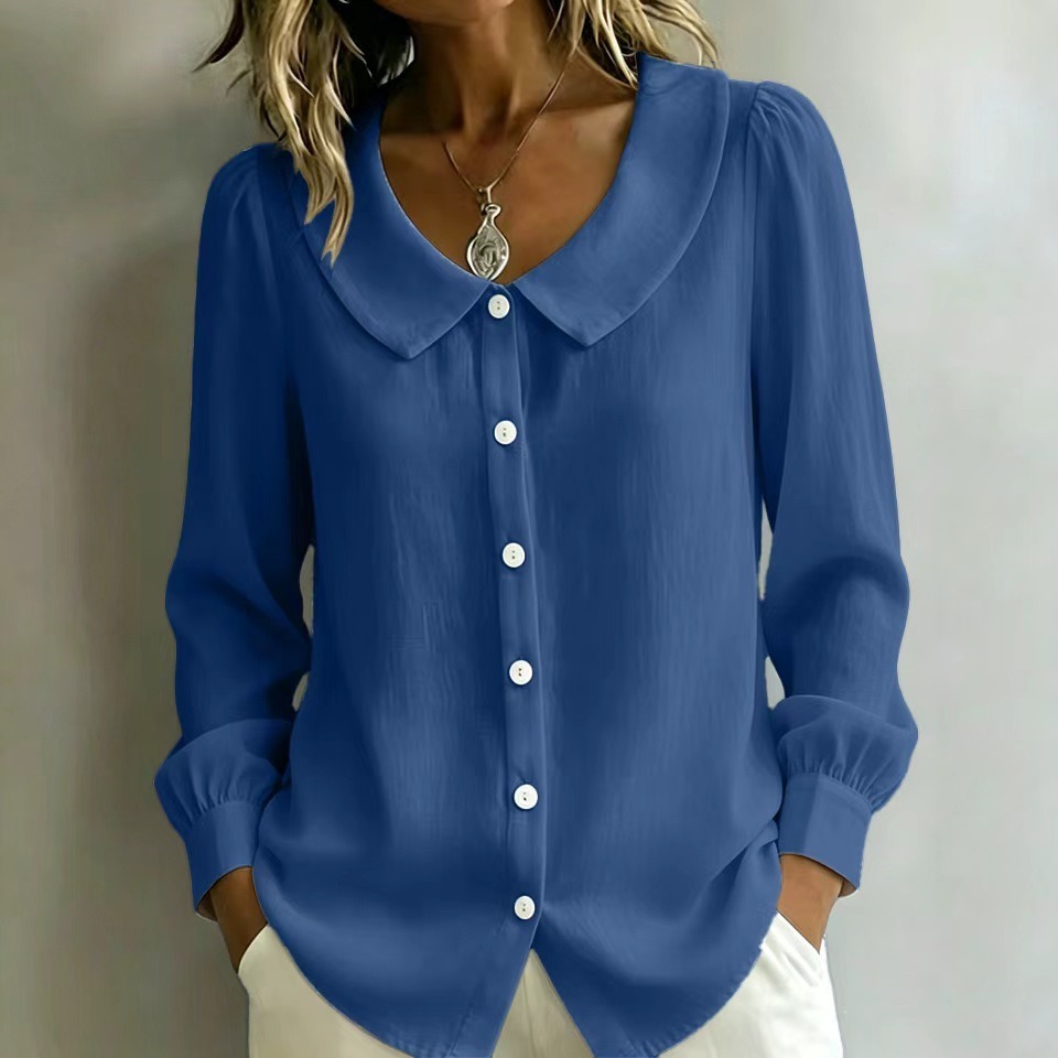 Chemise Femme Col Claudine Incroyable 6 Tailles – Dropvet Chemise Femme Col Claudine Incroyable 6 Tailles – Image 8